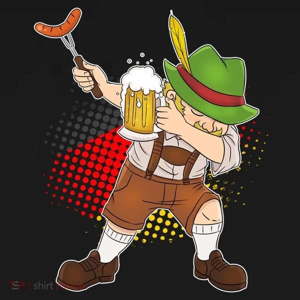 Dabbing Oktoberfest Guy Bucket Hat