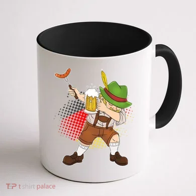 Dabbing Oktoberfest Guy Coffee Mug back