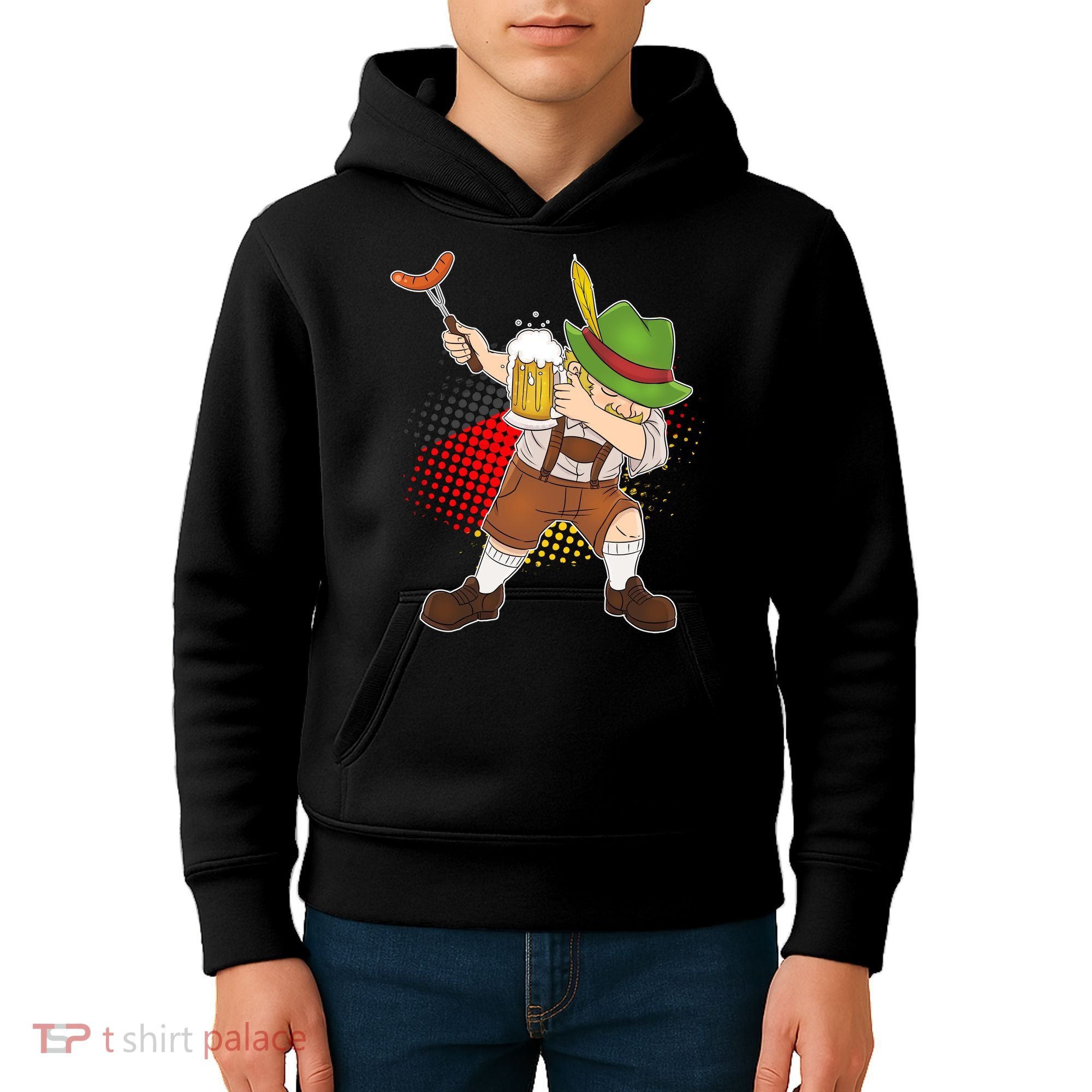 Dabbing Oktoberfest Guy Kids Hoodie