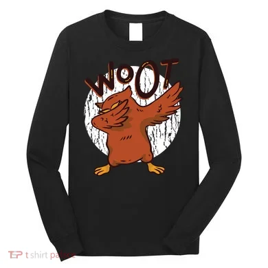 Dabbing Owl Woot Long Sleeve Shirt
