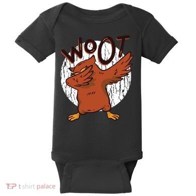 Dabbing Owl Woot Baby Bodysuit