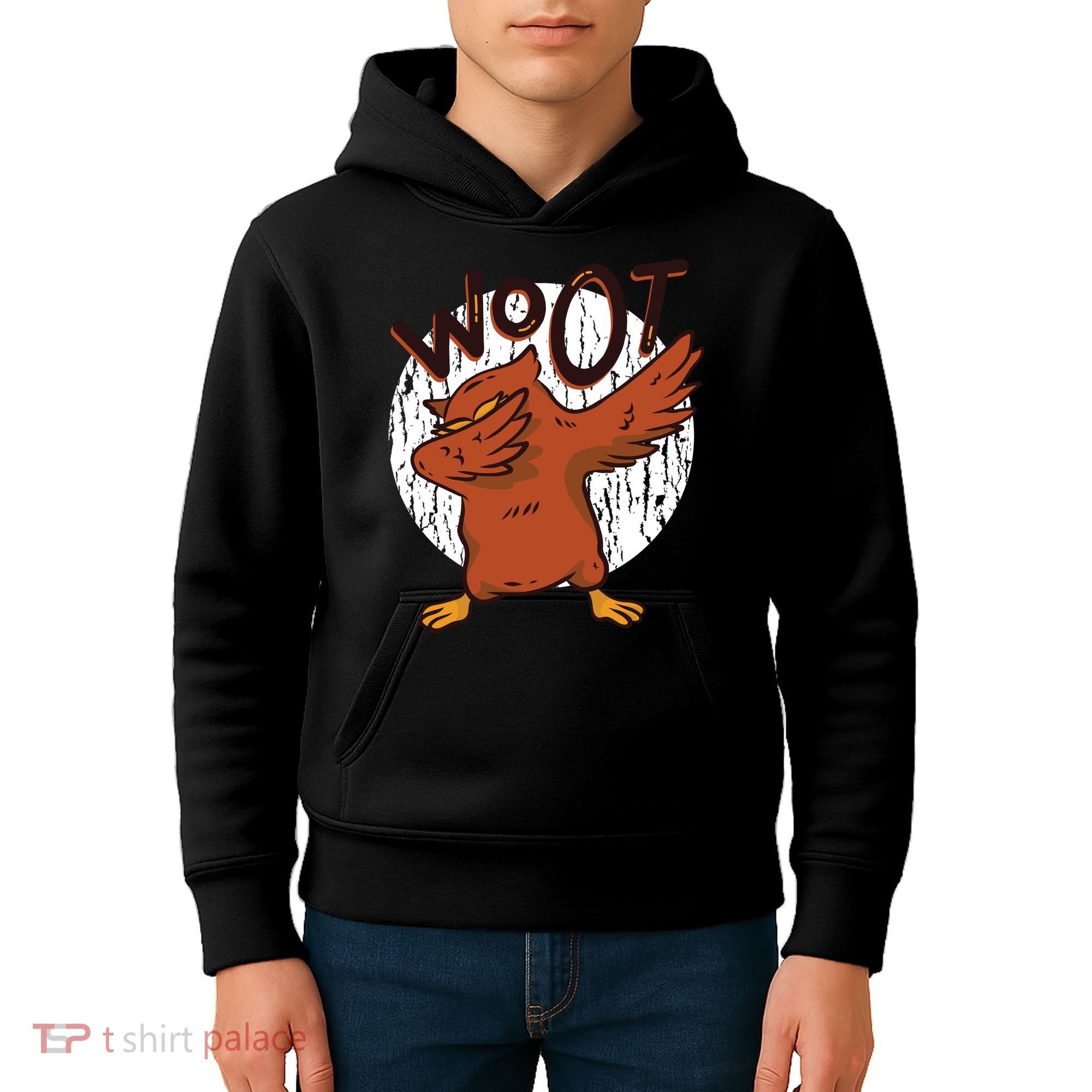 Dabbing Owl Woot Kids Hoodie