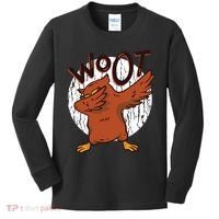 Dabbing Owl Woot Kids Long Sleeve Shirt thumb 0