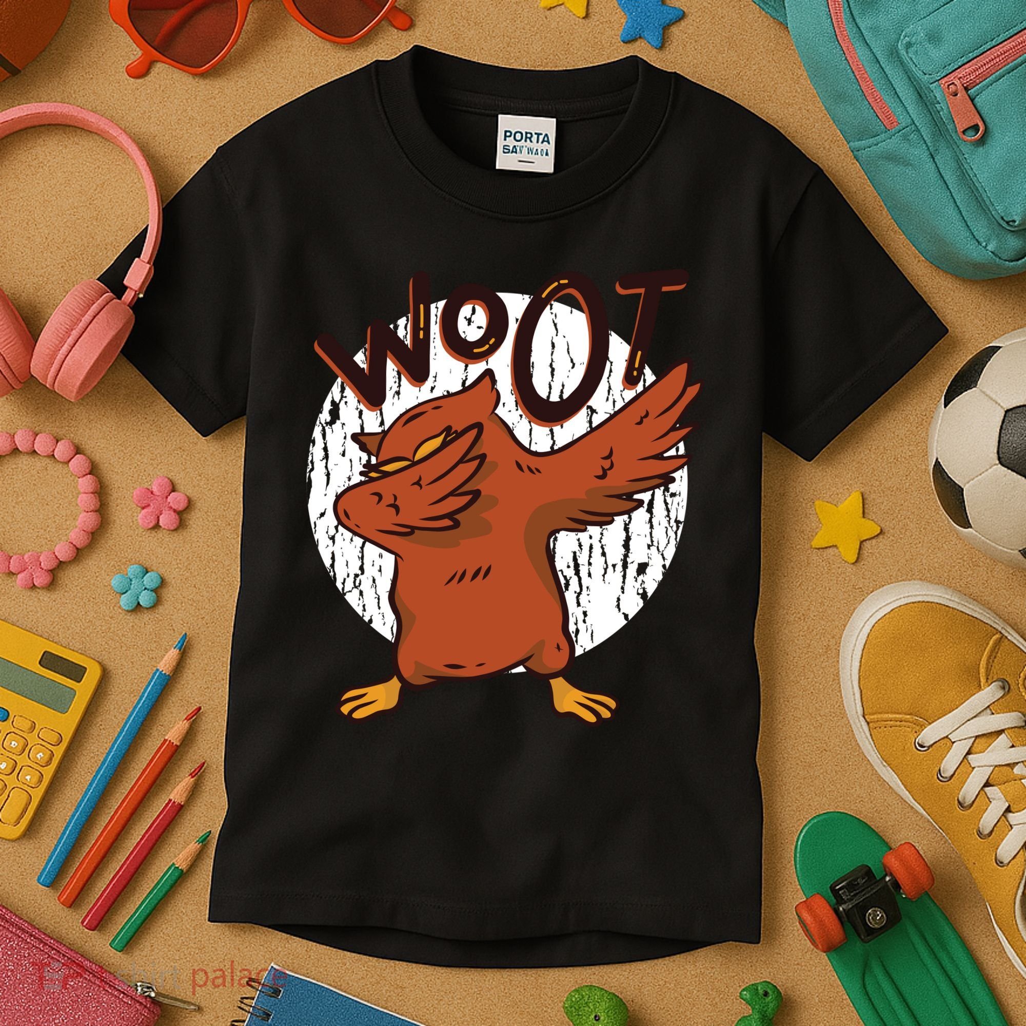 Dabbing Owl Woot Kids T-Shirt