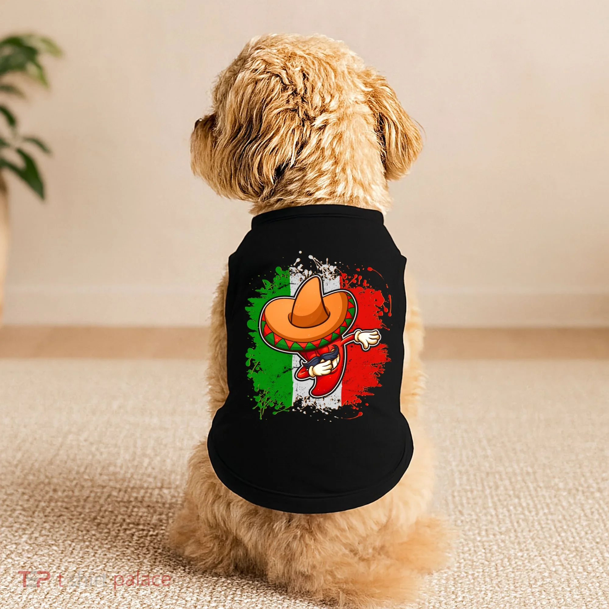 Dabbing Pepper Cinco de Mayo Doggie Tank