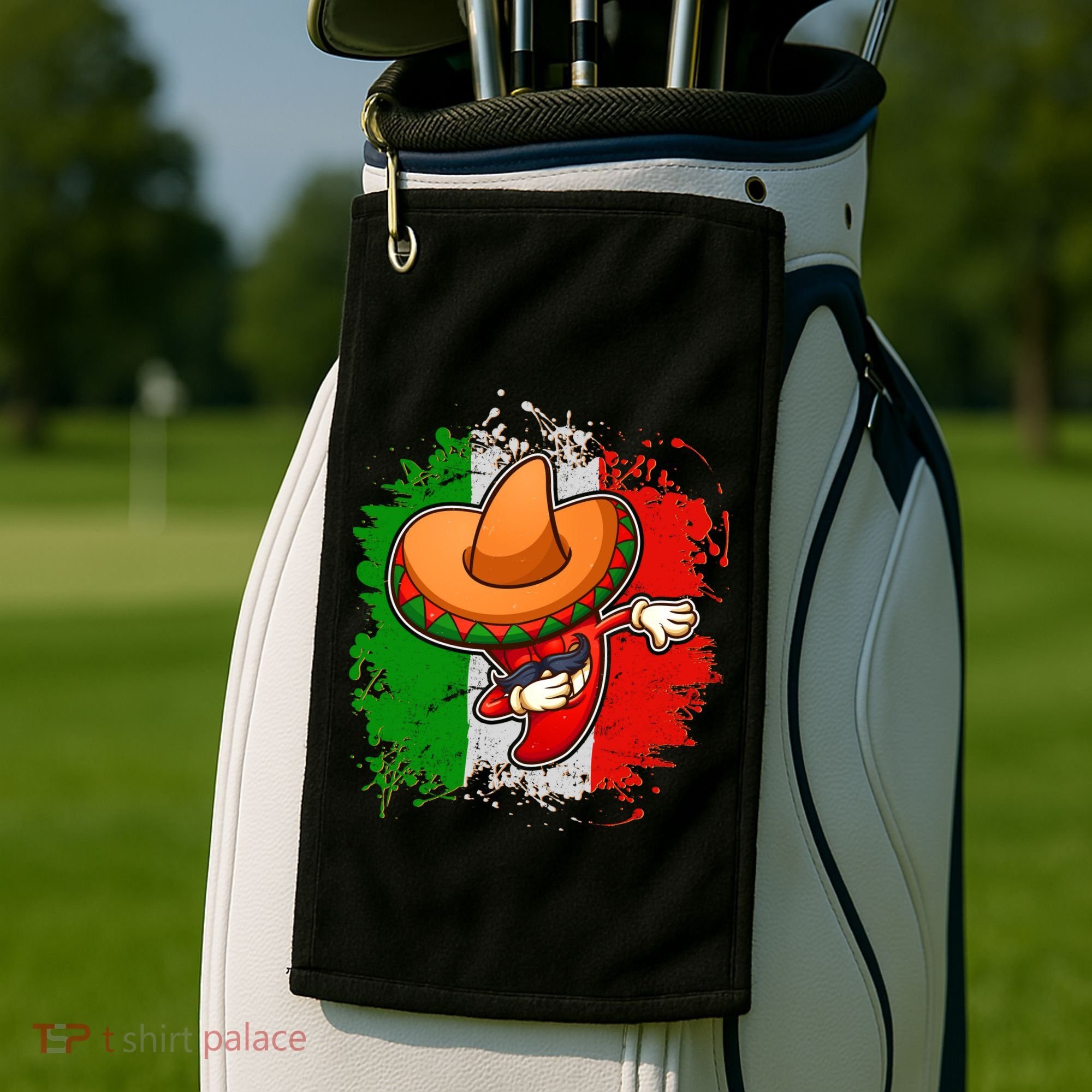 Dabbing Pepper Cinco de Mayo Golf Towel