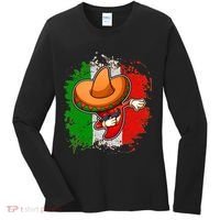 Dabbing Pepper Cinco de Mayo Women's Long Sleeve Shirt thumb 0