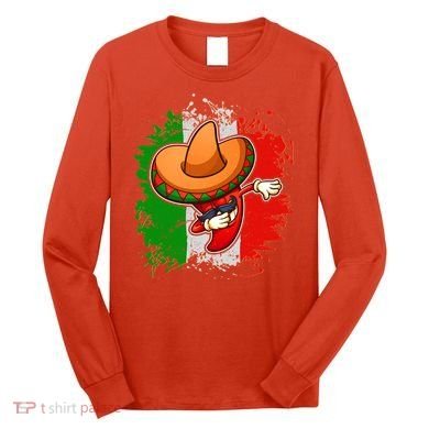 Dabbing Pepper Cinco de Mayo Long Sleeve Shirt