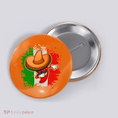 Dabbing Pepper Cinco de Mayo Button