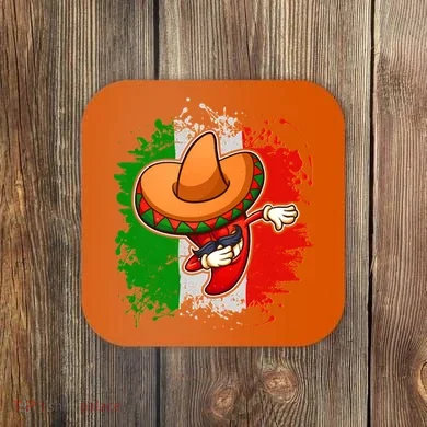 Dabbing Pepper Cinco de Mayo Coaster