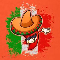 Dabbing Pepper Cinco de Mayo Mousepad thumb 1