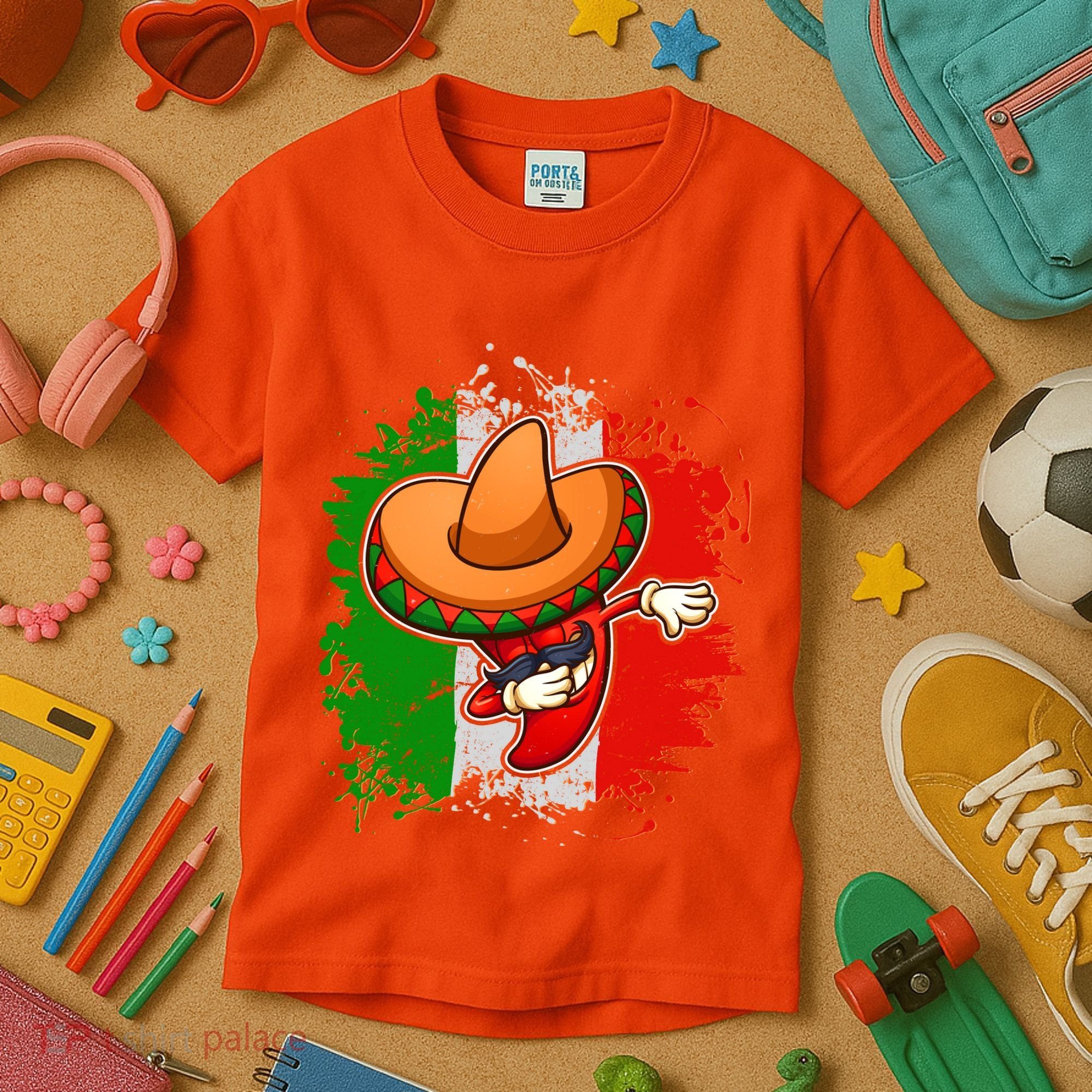 Dabbing Pepper Cinco de Mayo Kids T-Shirt
