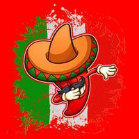 Dabbing Pepper Cinco de Mayo Santa Hat thumb 1