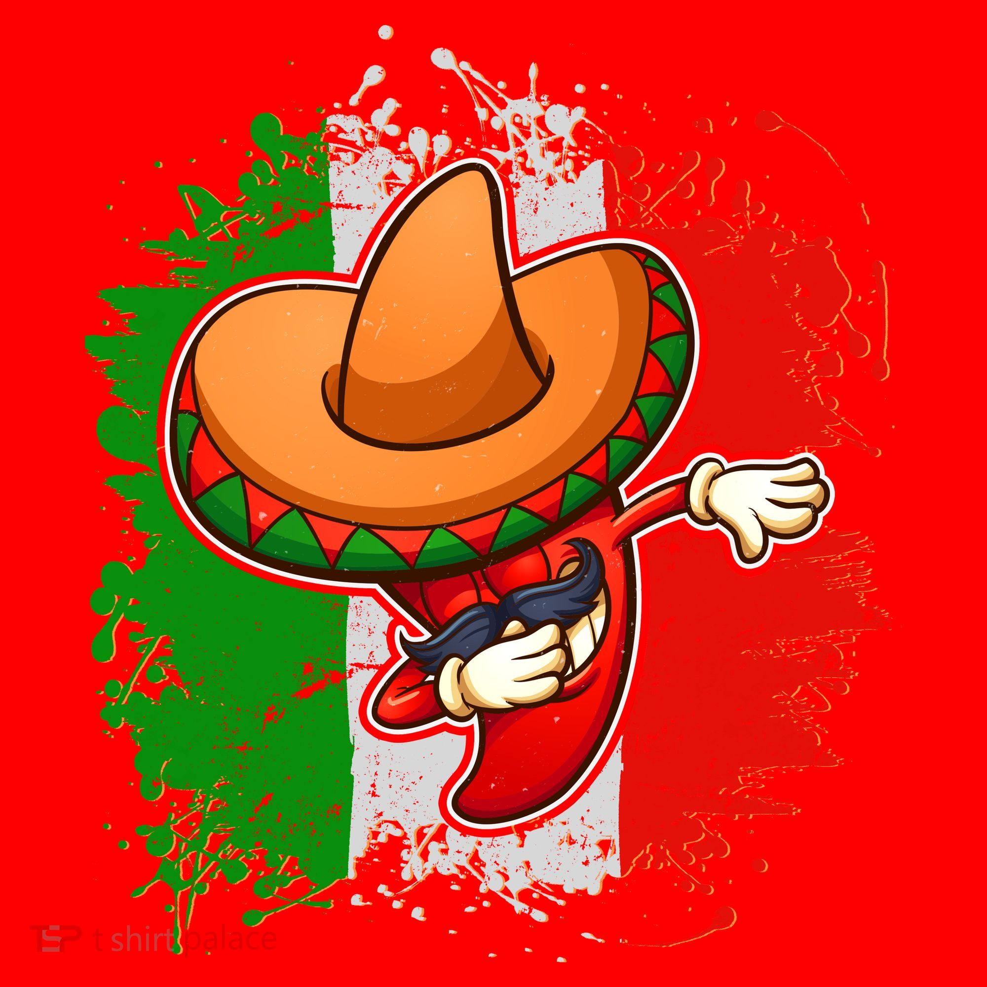 Dabbing Pepper Cinco de Mayo Santa Hat