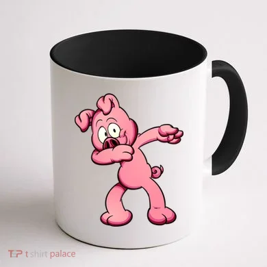 Dabbing Pig Coffee Mug back