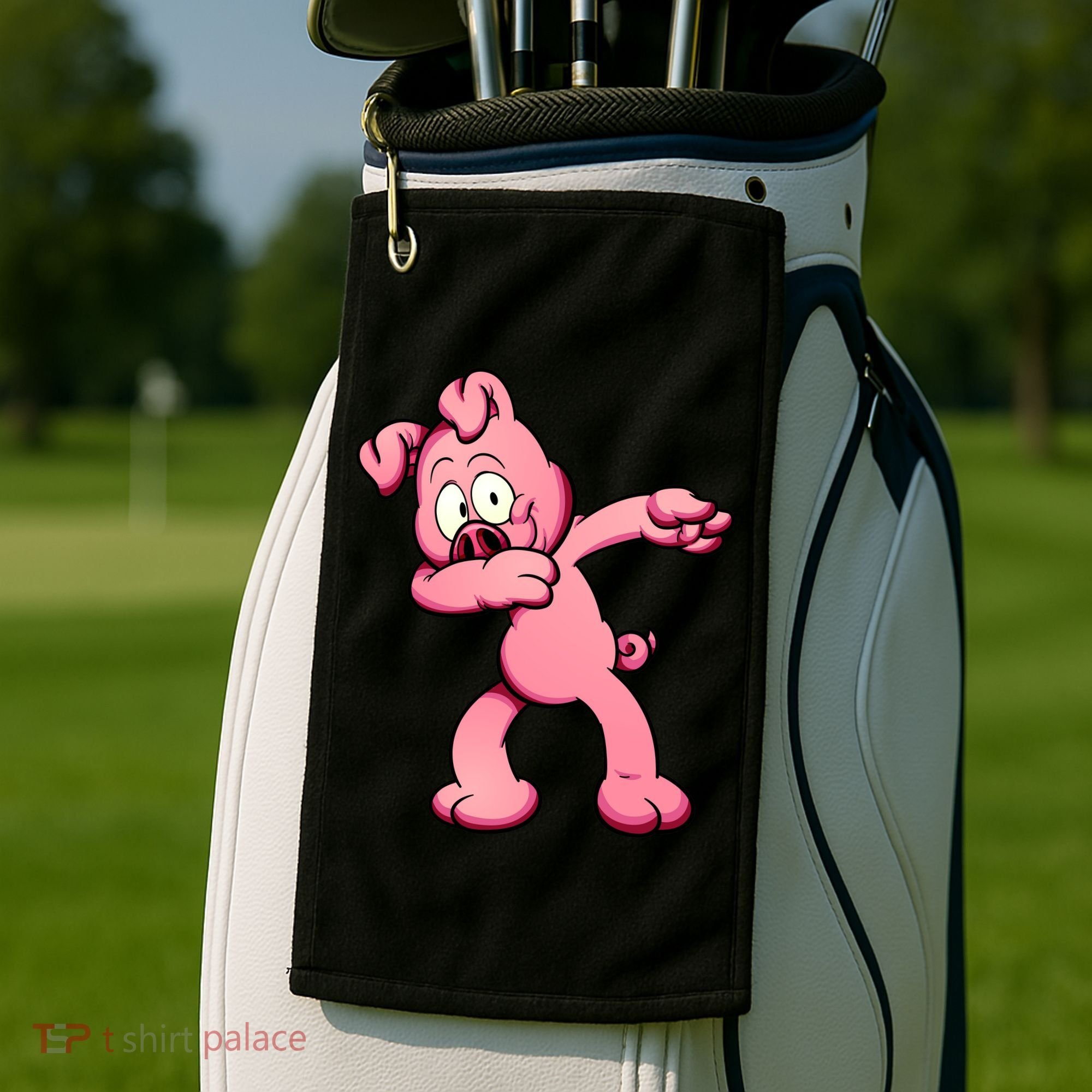 Dabbing Pig Golf Towel