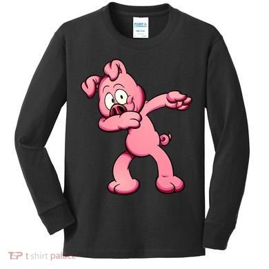 Dabbing Pig Kids Long Sleeve Shirt