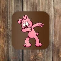 Dabbing Pig Coaster thumb 0