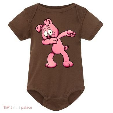 Dabbing Pig Baby Bodysuit
