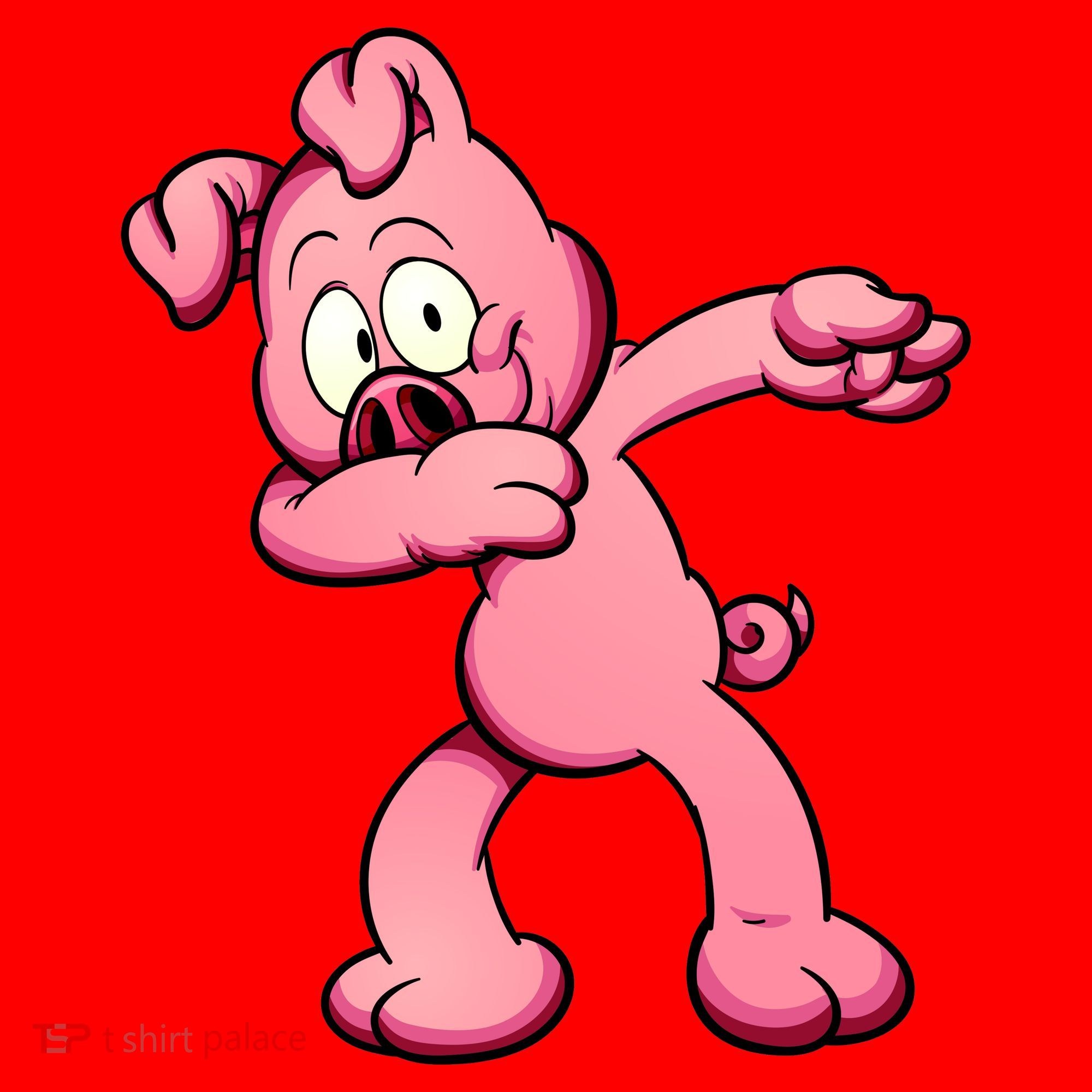 Dabbing Pig Santa Hat