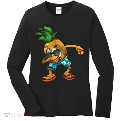 Dabbing Pineapple Women's Long Sleeve Shirt