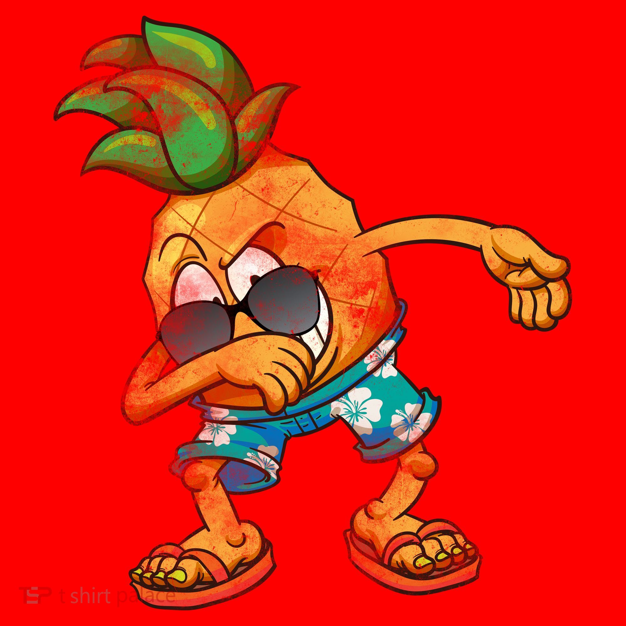 Dabbing Pineapple Santa Hat