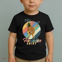 Dabbing Pineapple This Is My Hawaiian Toddler T-Shirt thumb 2