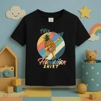 Dabbing Pineapple This Is My Hawaiian Toddler T-Shirt thumb 3