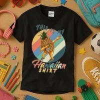 Dabbing Pineapple This Is My Hawaiian Kids T-Shirt thumb 3