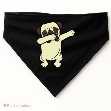 Dabbing Pug Doing the Dab USA-Made Doggie Bandana