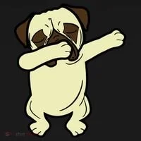 Dabbing Pug Doing the Dab Polo thumb 3