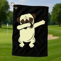 Dabbing Pug Doing the Dab Golf Towel thumb 1