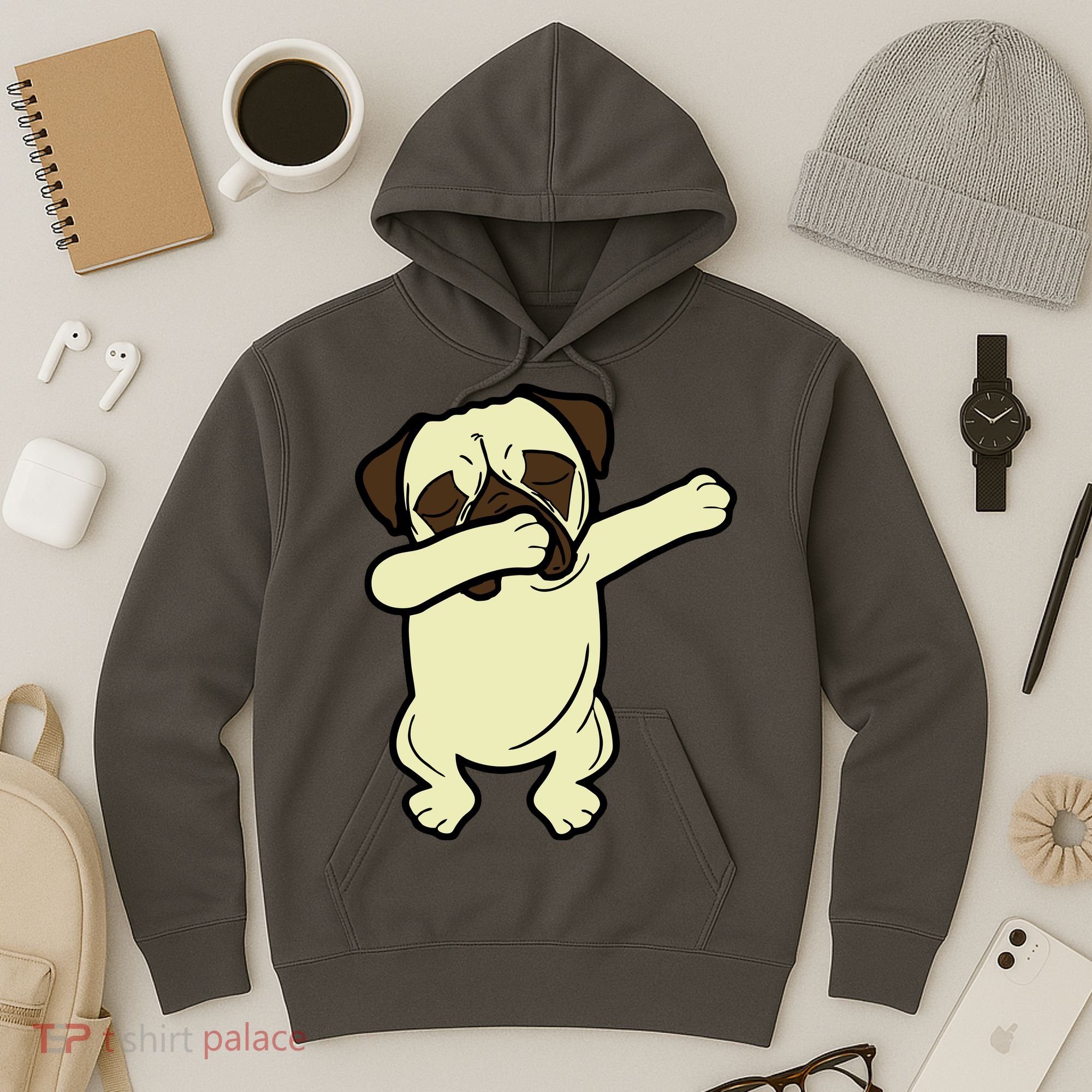 Dabbing Pug Doing the Dab Hoodie