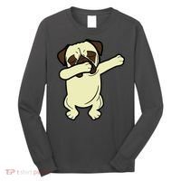 Dabbing Pug Doing the Dab Long Sleeve Shirt thumb 0