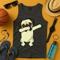 Dabbing Pug Doing the Dab Tank Top thumb 4