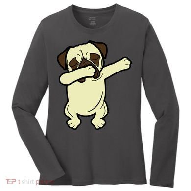 Dabbing Pug Doing the Dab Women's Long Sleeve Shirt