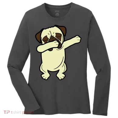 Dabbing Pug Doing the Dab Women's Long Sleeve Shirt