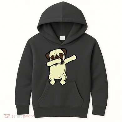 Dabbing Pug Doing the Dab Kids Hoodie