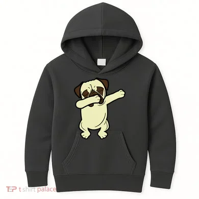 Dabbing Pug Doing the Dab Kids Hoodie