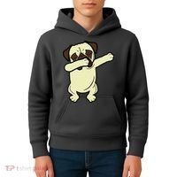Dabbing Pug Doing the Dab Kids Hoodie thumb 4