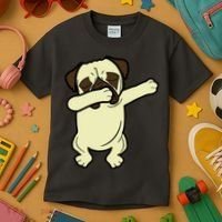 Dabbing Pug Doing the Dab Kids T-Shirt thumb 3