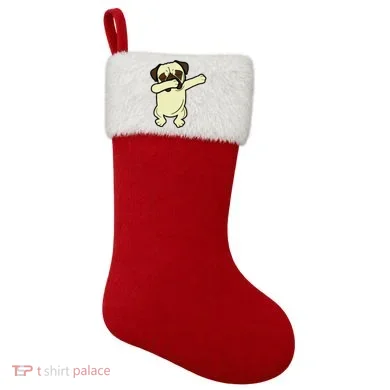 Dabbing Pug Doing the Dab Christmas Stocking