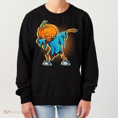 Dabbing Pumpkin Head Cool Funny Halloween Women's Sweatshirt
