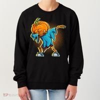 Dabbing Pumpkin Head Cool Funny Halloween Women's Sweatshirt thumb 0