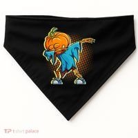 Dabbing Pumpkin Head Cool Funny Halloween USA-Made Doggie Bandana thumb 0