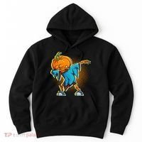 Dabbing Pumpkin Head Cool Funny Halloween Hoodie thumb 0