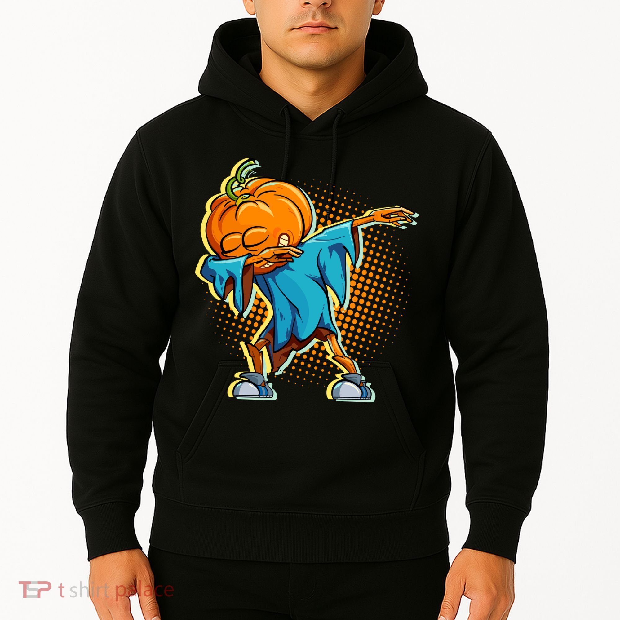 Dabbing Pumpkin Head Cool Funny Halloween Hoodie