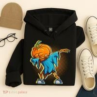 Dabbing Pumpkin Head Cool Funny Halloween Hoodie thumb 4