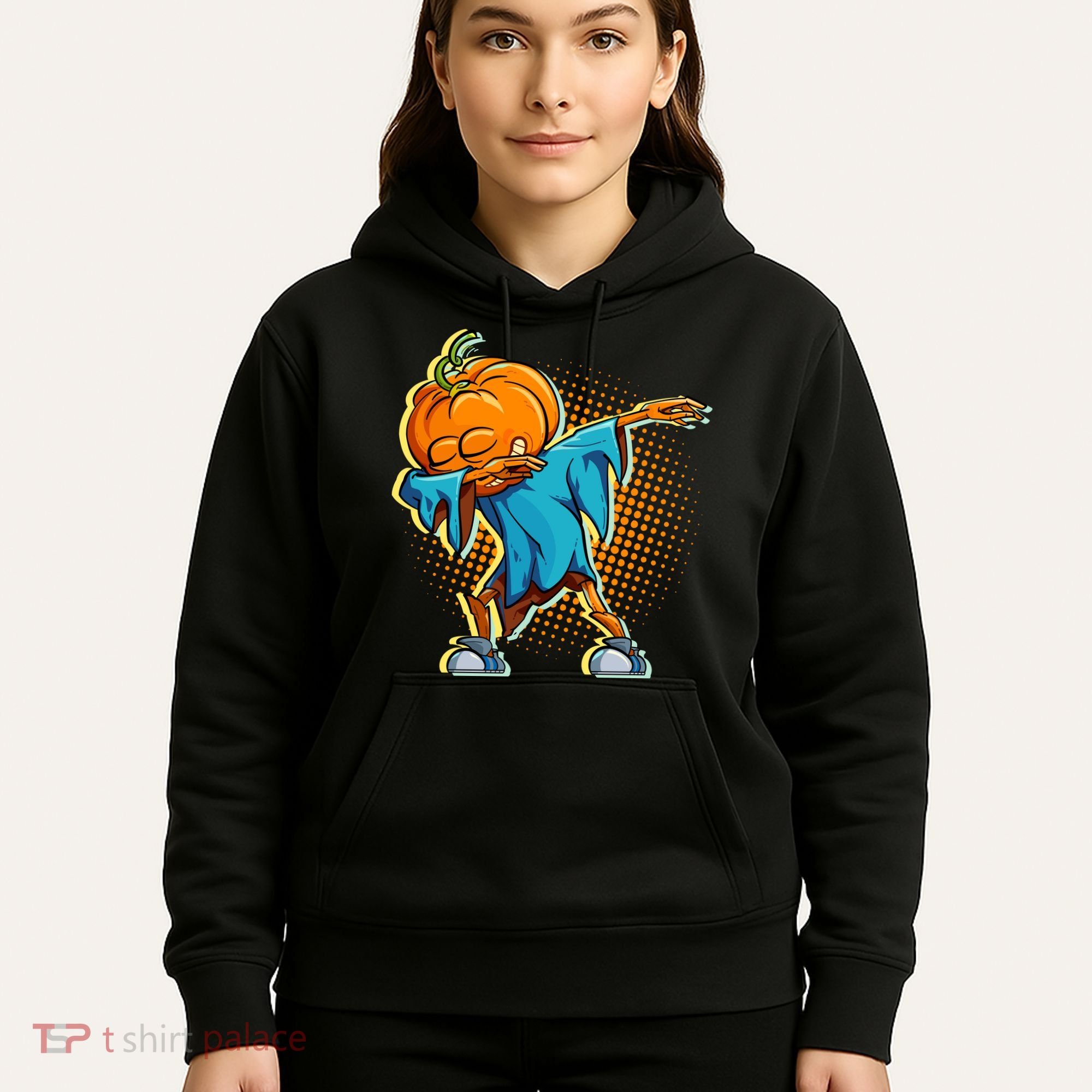 Dabbing Pumpkin Head Cool Funny Halloween Hoodie