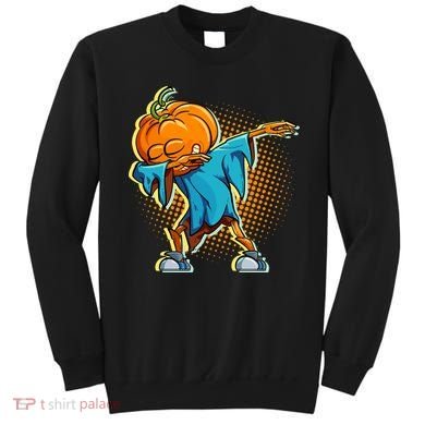 Dabbing Pumpkin Head Cool Funny Halloween Sweatshirt